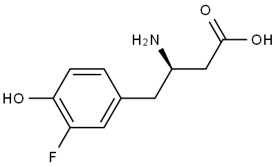 (R)-3-amino-4-(3-fluoro-4-hydroxyphenyl)butanoic acid,1334817-25-2,结构式