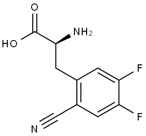 (2S)-2-amino-3-(2-cyano-4,5-difluorophenyl)propanoic acid Structure