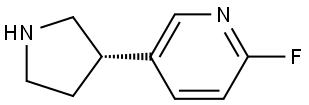 2-fluoro-5-[(3S)-pyrrolidin-3-yl]pyridine Structure