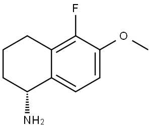 (1R)-5-FLUORO-6-METHOXY-1,2,3,4-TETRAHYDRONAPHTHALEN-1-AMINE 化学構造式