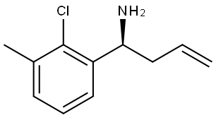 (1S)-1-(2-CHLORO-3-METHYLPHENYL)BUT-3-EN-1-AMINE 结构式