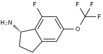 (1S)-7-fluoro-5-(trifluoromethoxy)-2,3-dihydro-1H-inden-1-amine 结构式