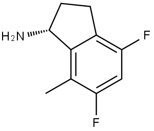 (1R)-4,6-DIFLUORO-7-METHYL-2,3-DIHYDRO-1H-INDEN-1-AMINE 结构式