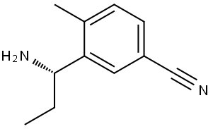 3-((1S)-1-AMINOPROPYL)-4-METHYLBENZENECARBONITRILE,1336299-90-1,结构式