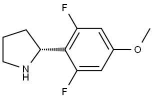 (2R)-2-(2,6-DIFLUORO-4-METHOXYPHENYL)PYRROLIDINE 结构式