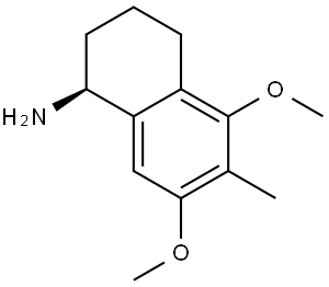 (1S)-5,7-DIMETHOXY-6-METHYL-1,2,3,4-TETRAHYDRONAPHTHALEN-1-AMINE 结构式