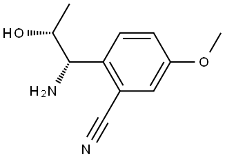 2-((1S,2R)-1-AMINO-2-HYDROXYPROPYL)-5-METHOXYBENZENECARBONITRILE Structure