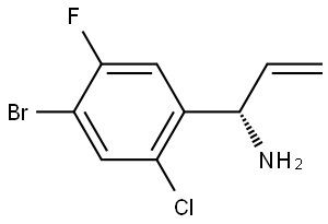 (1S)-1-(4-BROMO-2-CHLORO-5-FLUOROPHENYL)PROP-2-EN-1-AMINE 结构式