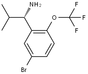 (1S)-1-[5-BROMO-2-(TRIFLUOROMETHOXY)PHENYL]-2-METHYLPROPAN-1-AMINE 结构式