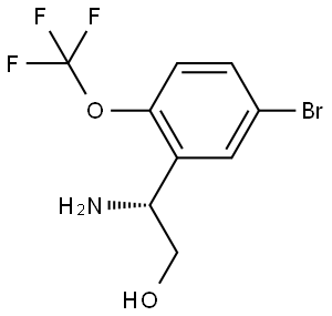 (2R)-2-AMINO-2-[5-BROMO-2-(TRIFLUOROMETHOXY)PHENYL]ETHAN-1-OL 结构式