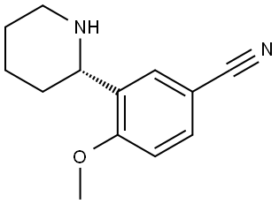 (S)-4-methoxy-3-(piperidin-2-yl)benzonitrile,1336575-60-0,结构式