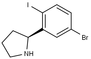 (2S)-2-(5-bromo-2-iodophenyl)pyrrolidine Structure