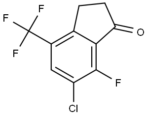 6-chloro-7-fluoro-4-(trifluoromethyl)-2,3-dihydro-1H-inden-1-one 结构式