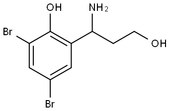 2-(1-AMINO-3-HYDROXYPROPYL)-4,6-DIBROMOPHENOL 结构式