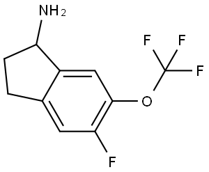 5-FLUORO-6-(TRIFLUOROMETHOXY)-2,3-DIHYDRO-1H-INDEN-1-AMINE Struktur