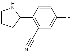 5-FLUORO-2-(PYRROLIDIN-2-YL)BENZONITRILE,1337214-90-0,结构式