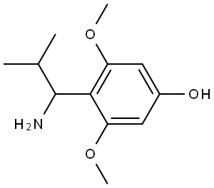 4-(1-Amino-2-methylpropyl)-3,5-dimethoxyphenol 结构式
