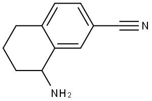 8-AMINO-5,6,7,8-TETRAHYDRONAPHTHALENE-2-CARBONITRILE,1337380-00-3,结构式