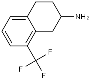 8-(三氟甲基)-1,2,3,4-四氢萘-2-胺,1337399-80-0,结构式