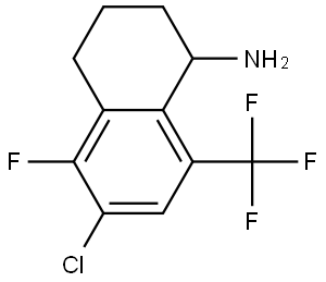 6-CHLORO-5-FLUORO-8-(TRIFLUOROMETHYL)-1,2,3,4-TETRAHYDRONAPHTHALEN-1-AMINE Struktur