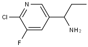 1-(6-CHLORO-5-FLUOROPYRIDIN-3-YL)PROPAN-1-AMINE 结构式