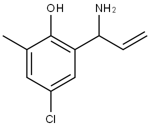 2-(1-AMINOPROP-2-EN-1-YL)-4-CHLORO-6-METHYLPHENOL 结构式