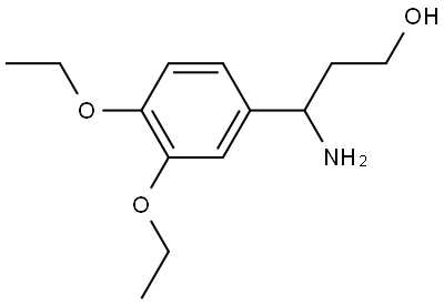 3-AMINO-3-(3,4-DIETHOXYPHENYL)PROPAN-1-OL Struktur