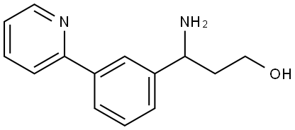 3-AMINO-3-[3-(PYRIDIN-2-YL)PHENYL]PROPAN-1-OL 化学構造式