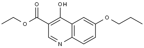 3-Quinolinecarboxylic acid, 4-hydroxy-6-propoxy-, ethyl ester Structure