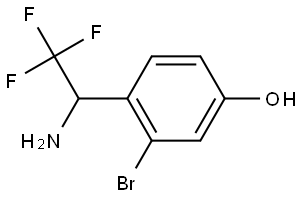 4-(1-AMINO-2,2,2-TRIFLUOROETHYL)-3-BROMOPHENOL 结构式