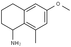 6-METHOXY-8-METHYL-1,2,3,4-TETRAHYDRONAPHTHALEN-1-AMINE 结构式