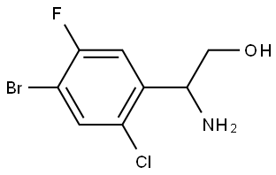 2-AMINO-2-(4-BROMO-2-CHLORO-5-FLUOROPHENYL)ETHAN-1-OL 结构式