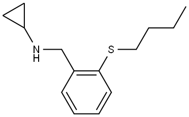 2-(Butylthio)-N-cyclopropylbenzenemethanamine 结构式