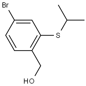 4-Bromo-2-[(1-methylethyl)thio]benzenemethanol Structure