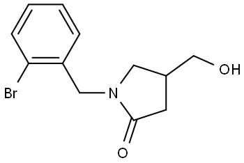 1-(2-bromobenzyl)-4-(hydroxymethyl)pyrrolidin-2-one 结构式