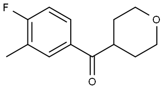 (4-Fluoro-3-methylphenyl)(tetrahydro-2H-pyran-4-yl)methanone Structure