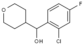 α-(2-Chloro-4-fluorophenyl)tetrahydro-2H-pyran-4-methanol Structure