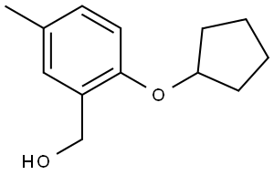 2-(Cyclopentyloxy)-5-methylbenzenemethanol Structure