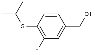 3-Fluoro-4-[(1-methylethyl)thio]benzenemethanol Struktur