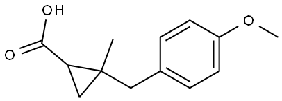 2-(4-methoxybenzyl)-2-methylcyclopropane-1-carboxylic acid Structure