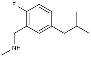 1-(2-fluoro-5-isobutylphenyl)-N-methylmethanamine 结构式
