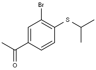 1-[3-Bromo-4-[(1-methylethyl)thio]phenyl]ethanone 结构式