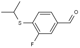 3-Fluoro-4-[(1-methylethyl)thio]benzaldehyde,1344301-17-2,结构式
