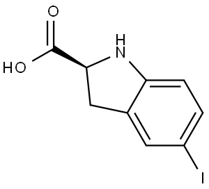 (S)-5-iodoindoline-2-carboxylic acid Struktur