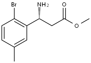 METHYL (3R)-3-AMINO-3-(2-BROMO-5-METHYLPHENYL)PROPANOATE,1344499-00-8,结构式