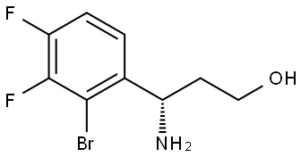 (3S)-3-AMINO-3-(2-BROMO-3,4-DIFLUOROPHENYL)PROPAN-1-OL 化学構造式