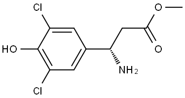 METHYL (3S)-3-AMINO-3-(3,5-DICHLORO-4-HYDROXYPHENYL)PROPANOATE,1344533-17-0,结构式