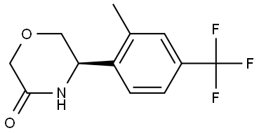 (5R)-5-[2-METHYL-4-(TRIFLUOROMETHYL)PHENYL]MORPHOLIN-3-ONE Structure