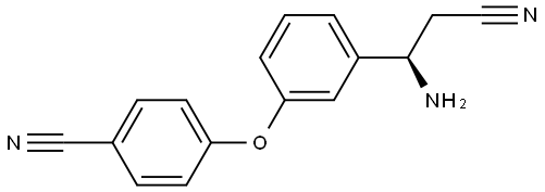 4-[3-((1R)-1-AMINO-2-CYANOETHYL)PHENOXY]BENZENECARBONITRILE,1344545-15-8,结构式