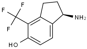 1-amino-4-(trifluoromethyl)-2,3-dihydro-1H-inden-5-ol 结构式